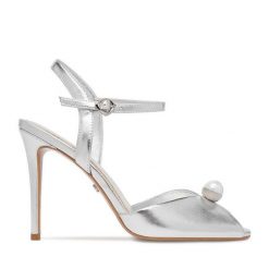 Sandały GINO ROSSI. Szare sandały Gino Rossi, bez wzorów, bez obcasa, na szpilce, bez zapięcia. Za 399.99 zł.