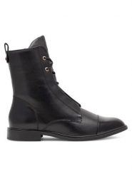 Sergio Bardi Botki RST-A1008-02SB Czarny. Czarne botki Sergio Bardi, bez wzorów, bez obcasa, na płaskiej podeszwie, bez zapięcia. Za 258.99 zł.