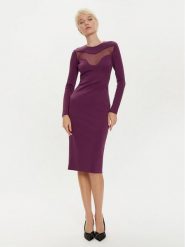 PINKO Sukienka koktajlowa 103844 A208 Bordowy Slim Fit. Czerwone sukienki Pinko, bez wzorów, z syntetyku, wizytowe, bez kołnierzyka, bez ramiączek. Za 519.99 zł.