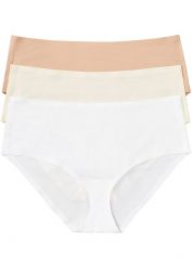 Figi panty Feel Comfort bezszwowe (3 pary). Czerwone figi bonprix, bez wzorów. Za 79.99 zł.