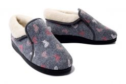 ADANEX 27937 FBP8FU SZ/CZ, kapcie damskie. Szare kapcie Adanex, bez wzorów. Za 122.90 zł.