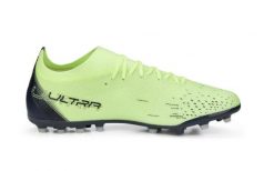 Buty sportowe dla dorosłych do gry w piłkę Ultramatch MG Fizzy. Zielone buty treningowe Puma, bez wzorów, z materiału, bez zapięcia. Za 320.00 zł.
