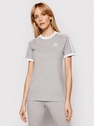 Adidas T-Shirt adicolor Classics 3-Stripes GN2909 Szary Regular Fit. Szare t-shirty adidas, bez wzorów, z bawełny, bez kołnierzyka, bez ramiączek. Za 79.99 zł.