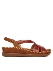 Pikolinos Sandały Cadaques W8K-1839C2 Czerwony. Czerwone sandały Pikolinos, bez wzorów, ze skóry, bez obcasa, na płaskiej podeszwie, bez zapięcia. Za 559.99 zł.