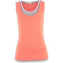 Top 2 w 1 bonprix łososiowy. Topy marki 4f. Za 16.99 zł.