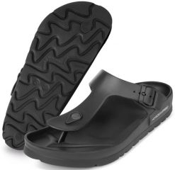 Klapki basenowe japonki Aqua Speed Monaco. Czarne klapki Aqua-Speed, bez wzorów, z materiału, klasyczne, bez obcasa, bez zapięcia. Za 62.99 zł.