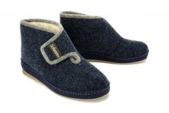 SCHAWOS 370055-5 marine, kapcie damskie. Niebieskie kapcie Schawos, bez wzorów, z wełny. Za 219.90 zł.