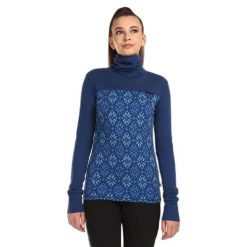 Sweter damski Kilpi Jannu. Niebieskie bielizna termoaktywna damska Kilpi, na zimę, xs, bez wzorów, z wełny, sportowe, bez ramiączek. Za 370.41 zł.