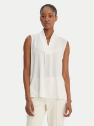 Guess Bluzka CFC0128623003 Biały Regular Fit. Białe bluzki Guess, xs, z aplikacjami, z syntetyku, bez kołnierzyka, bez ramiączek. Za 195.99 zł.