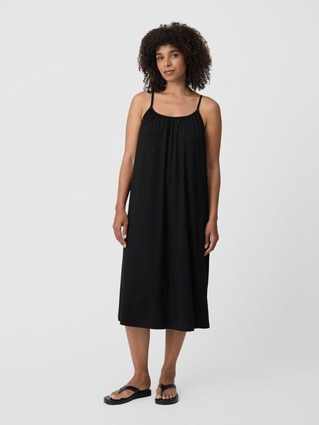 Les Lunes Sukienka "Maviee" w kolorze czarnym rozmiar: M. Czarne sukienki Les Lunes, m, bez wzorów, z lyocellu, bez kołnierzyka, bez ramiączek, midi. Za 165.99 zł.