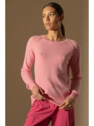Perfect Cashmere Kaszmirowy sweter "Wilma" w kolorze szaroróżowym rozmiar: XL. Różowe swetry Perfect Cashmere, xl, bez wzorów, z kaszmiru, bez ramiączek. Za 347.99 zł.