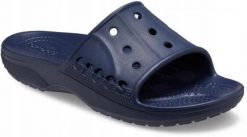Klapki Dla Dorosłych Crocs Baya II Slide. Czarne klapki Crocs, bez wzorów, z materiału, bez obcasa, bez zapięcia. Za 99.99 zł.