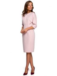Stylove Sukienka w kolorze jasnoróżowym rozmiar: XL. Różowe sukienki Stylove, xl, bez wzorów, bez kołnierzyka, bez ramiączek, midi. Za 194.45 zł.