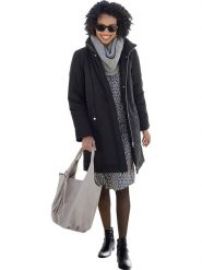 Heine Płaszcz przejściowy w kolorze czarnym rozmiar: 46. Czarne płaszcze Heine, bez wzorów, bez kaptura. Za 205.45 zł.