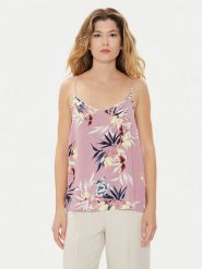 ONLY Top Nova 15222159 Fioletowy Regular Fit. Fioletowe topy ONLY, bez wzorów, z wiskozy, bez kołnierzyka, bez ramiączek. Za 39.99 zł.