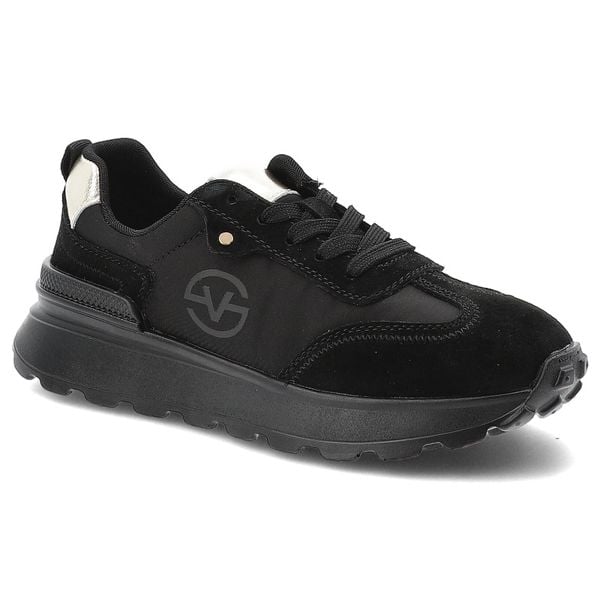 Czarne Sneakersy Vinceza Sportowe Obuwie Damskie. Czarne buty treningowe VINCEZA, bez wzorów, z materiału, bez zapięcia, trekkingowe. Za 161.99 zł.