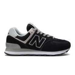 Buty New Balance sneakersy WL574EVB czarne. Czarne buty treningowe bez wzorów, z gumy, bez zapięcia. Za 632.54 zł.