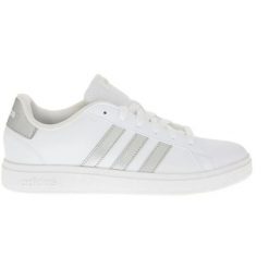 Buty adidas Grand Court 2.0 K W GW6506 białe. Białe buty treningowe bez wzorów, z materiału, bez zapięcia. Za 255.67 zł.