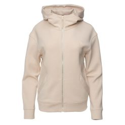 Damska Bluza Z Kapturem Comino Z Pełnym Zamkiem Błyskawicznym. Białe bluzy IGUANA, bez wzorów, bez ramiączek, z kapturem. Za 245.99 zł.