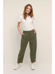 Kaffe Spodnie w kolorze khaki rozmiar: 38. Brązowe spodnie materiałowe Kaffe, bez wzorów, z materiału, z podwyższonym stanem. Za 130.99 zł.