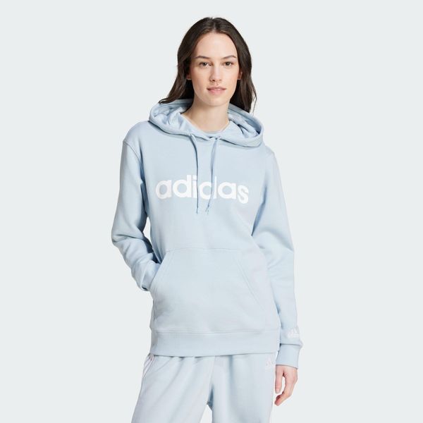 Bluza z kapturem Essentials Linear. Niebieskie bluzy adidas, xs, bez wzorów, z kapturem, na fitness i siłownię. Za 279.00 zł.