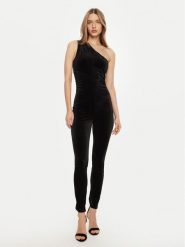 Guess Kombinezon W5RD71 KCM62 Czarny Classic Fit. Czarne sukienki Guess, xs, z aplikacjami, z syntetyku, bez kołnierzyka, bez ramiączek. Za 529.99 zł.