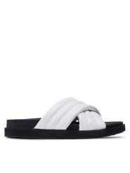 JENNY Klapki TS5130-01 Biały. Białe klapki Jenny, bez wzorów, ze skóry, bez obcasa, bez zapięcia. Za 119.99 zł.