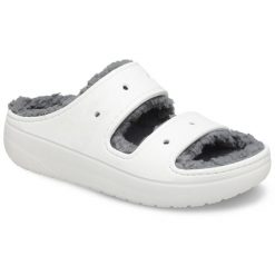 Japonki Crocs Classic Cozzzy Sandal. Białe japonki Crocs, bez wzorów, z materiału. Za 202.99 zł.