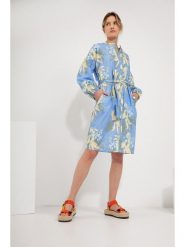 Josephine & Co Sukienka "Geike" w kolorze niebieskim rozmiar: 36. Niebieskie sukienki Josephine & Co, na co dzień, bez wzorów, z bawełny, bez kołnierzyka, bez ramiączek, midi, proste. Za 286.16 zł.
