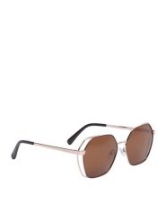 Nine West Okulary przeciwsłoneczne CEO-NW55240S Złoty. Żółte okulary przeciwsłoneczne Nine West, bez wzorów, metalowe. Za 149.99 zł.
