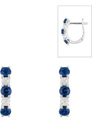 CARATELLI Złote kolczyki "Port Royal" z diamentami i szafirami rozmiar: onesize. Niebieskie kolczyki CARATELLI, z diamentem, złote. Za 1,283.99 zł.