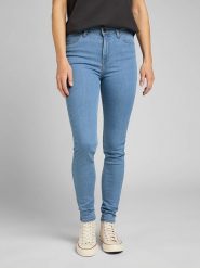 Lee Dżinsy "Scarlett" - Skinny fit - w kolorze błękitnym rozmiar: W30/L29. Niebieskie jeansy Lee, l, z aplikacjami, z bawełny, klasyczne, z podwyższonym stanem. Za 176.50 zł.