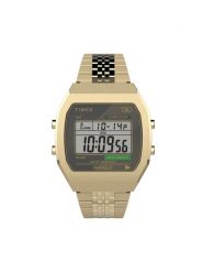 Timex Zegarek T80 TW2V74300 Złoty. Żółte, cyfrowe zegarki Timex, złote. Za 339.99 zł.