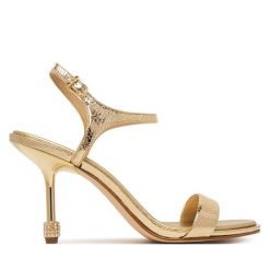 Sandały MICHAEL Michael Kors. Żółte sandały MICHAEL Michael Kors, bez wzorów, bez obcasa, na szpilce, bez zapięcia. Za 809.99 zł.