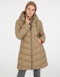 Beżowa kurtka. Brązowe kurtki Unisono, s, bez wzorów, bez kaptura. Za 349.00 zł.