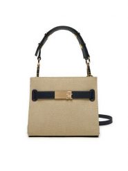 Tommy Hilfiger Torebka Th Heritage Mini AW0AW17381 Beżowy. Brązowe torebki klasyczne Tommy Hilfiger, bez wzorów, z materiału, bez dodatków. Za 699.99 zł.