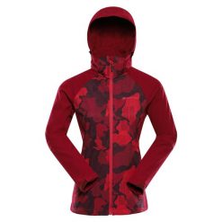 Kurtka damska softshell Alpine Pro Hoora. Czerwone kurtki przejściowe sportowe Alpine Pro, bez wzorów, z softshellu, bez kaptura, trekkingowe. Za 399.00 zł.