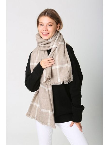 Lucky Bees Szal w kolorze beżowym - 180 x 70 cm rozmiar: onesize. Brązowe szaliki i kominy Lucky Bees, bez wzorów, z materiału. Za 43.99 zł.