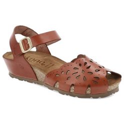 Brązowe Sandały Yokono Stylowe Obuwie Damskie Ze Skóry Naturalnej. Brązowe sandały Yokono, bez wzorów, z materiału, eleganckie, bez obcasa, bez zapięcia. Za 229.00 zł.