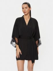 Bluebella Szlafrok Marseille 41902 Czarny Regular Fit. Czarne szlafroki damskie BlueBella, l, bez wzorów, z syntetyku, bez ramiączek. Za 209.99 zł.