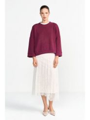 Rich & Royal Bluza w kolorze czerwonym rozmiar: L. Czerwone bluzy Rich & Royal, l, bez wzorów, bez ramiączek, bez kaptura. Za 210.95 zł.