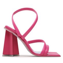 Sandały Chiara Ferragni. Czerwone sandały Chiara Ferragni, bez wzorów, bez obcasa, na słupku, bez zapięcia. Za 1,099.00 zł.