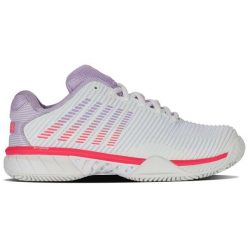 Buty do tenisa damskie K-Swiss Hypercourt Express 2. Białe buty do biegania K-SWISS, bez wzorów, z materiału, bez zapięcia, do biegania. Za 513.35 zł.