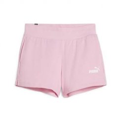 Spodnie sportowe damskie Puma Ess 4. Czerwone spodnie dresowe Puma, bez wzorów, z dresówki, krótkie. Za 131.00 zł.