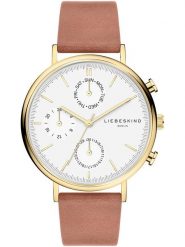 Liebeskind Chronograf w kolorze brązowo-złoto-białym rozmiar: onesize. Brązowe, analogowe zegarki Liebeskind, ze stali. Za 387.44 zł.