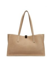 Calvin Klein Torebka K60K612982 Beżowy. Brązowe torebki klasyczne Calvin Klein, bez wzorów, ze skóry, bez dodatków. Za 589.99 zł.
