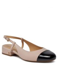 MICHAEL Michael Kors Sandały Perla Flex Sling Flat 40R4PLFP1L Różowy. Czerwone sandały MICHAEL Michael Kors, bez wzorów, ze skóry, bez obcasa, na słupku, bez zapięcia. Za 499.99 zł.