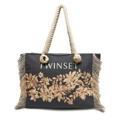 Torebka TWINSET. Czarne torebki klasyczne Twinset, bez wzorów, klasyczne, bez dodatków. Za 549.99 zł.