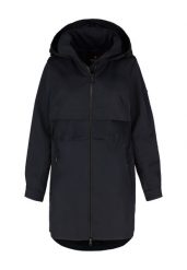 Płaszcz przejściowy J-BOLONIA. Niebieskie płaszcze Volcano, na wiosnę, plus size, bez wzorów, z materiału, z kapturem. Za 359.99 zł.
