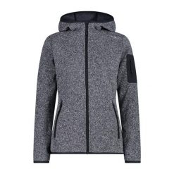 Bluza damska turystyczna CMP 3H19826. Niebieskie bluzy CMP, l, bez wzorów, bez kaptura, trekkingowe. Za 297.50 zł.